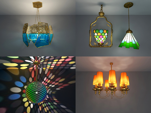 modern ktv color chandelier ball light