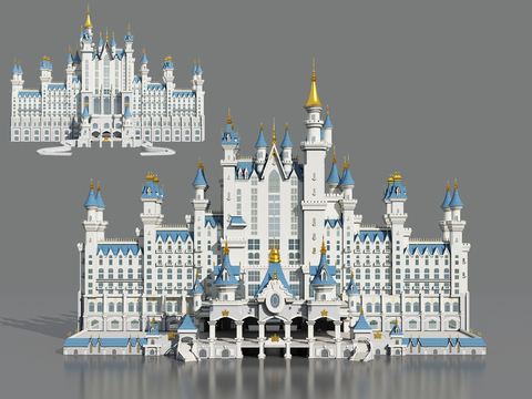 European-style castle building components