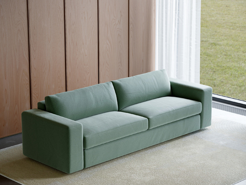 Nordic Fabric Sofa Double Sofa