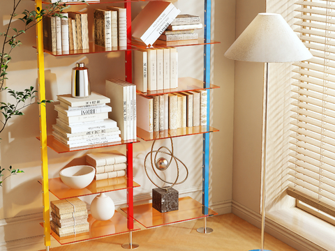 Acrylic Bookshelf Storage Rack