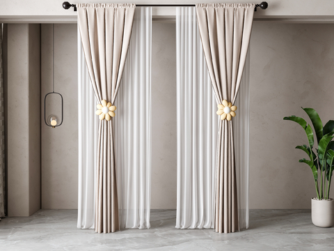 modern fabric curtain gauze curtain