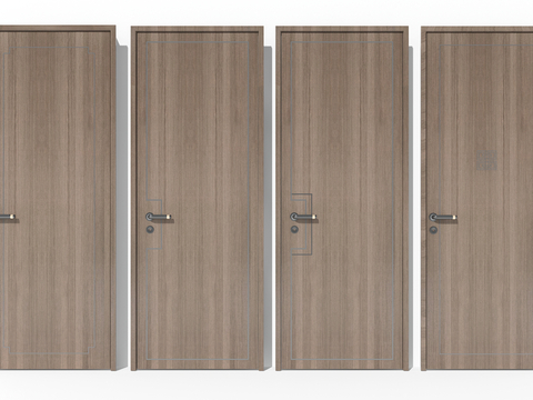 Modern swing door double door solid wood door room door