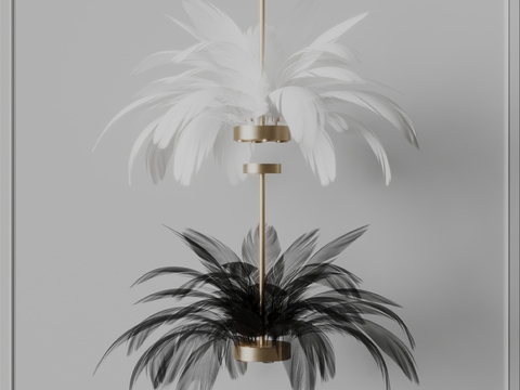 Afloyt feather chandelier