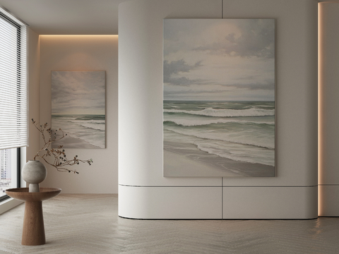 Modern Decorative Painting Waves Hanging Painting