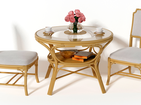 Round table and chair