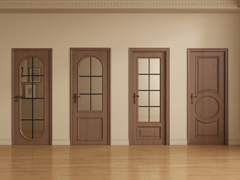 Middle-style room door, kitchen and bathroom door, swing door