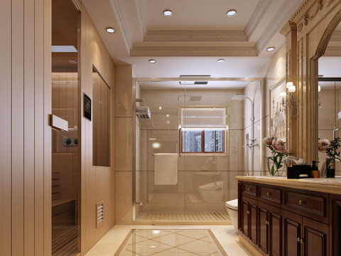 European-style villa bathroom