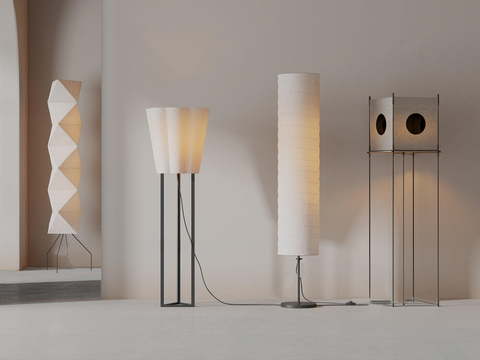 Japanese floor lamp and paper floor lamp Paper floor lamp