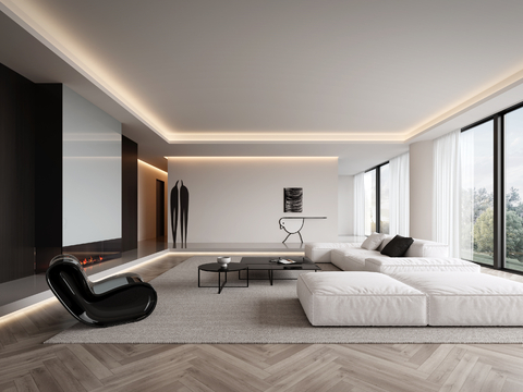 Modern minimalist living room