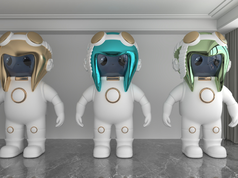 White embryo astronaut Art Toy ornaments