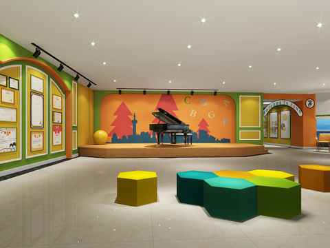 Modern School Piano Stage