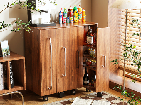 Log Style Sideboard Water Bar Cabinet