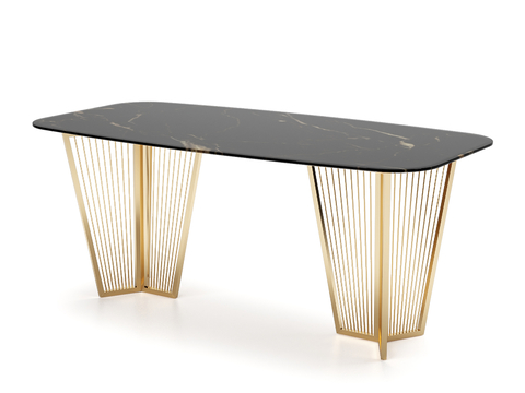 Italian Rock Plate Dining Table