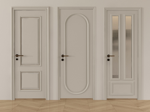 Cream Style single door bathroom door bedroom door