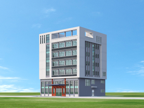 Appearance of modern factory building