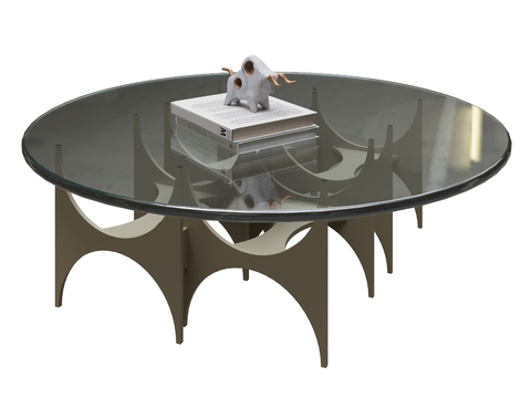 Modern glass coffee table