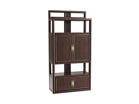 New Chinese Bookcase Two-door Bookcase