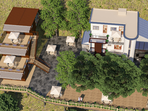 Modern Homestay Aerial View