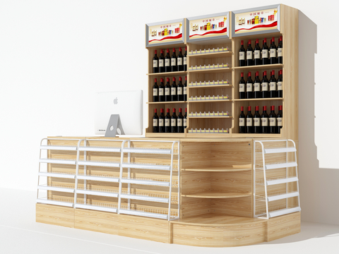 Tobacco&Wine Store Cashier Shelves