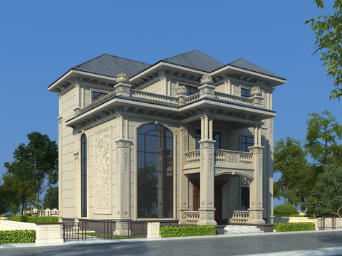 European-style single-family villa appearance