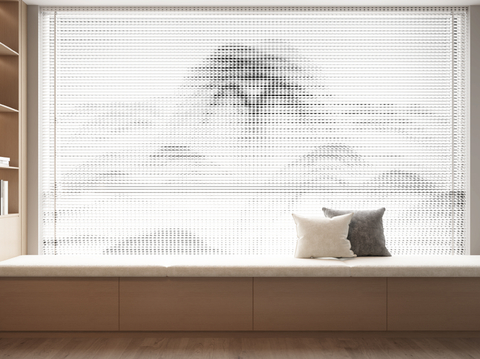 New Chinese-style Curtain Drawing Curtain Floating Windowsill