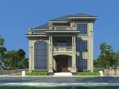 European-style single-family villa appearance