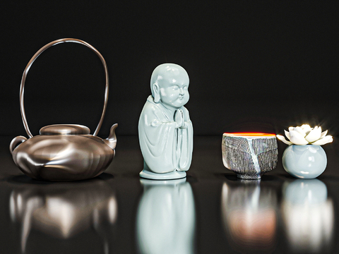 Chinese Zen Jewelry Ornaments Tea Set Maitreya