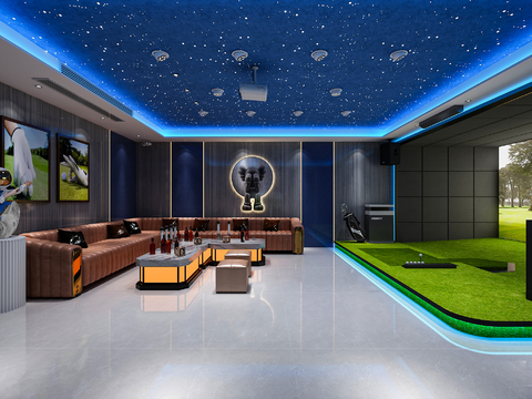 Modern Golf Room