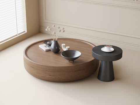 Modern round coffee table