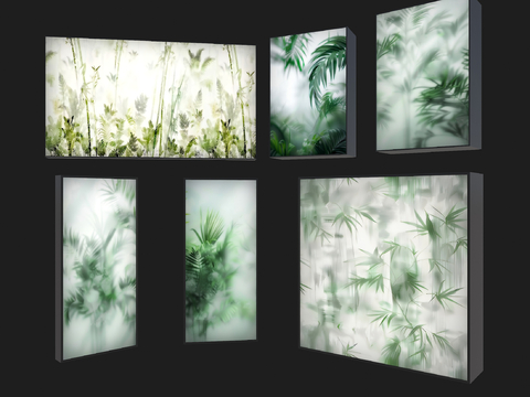 Modern Frosted Glass Light Box Bamboo Soft Film Light Box