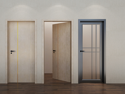 Modern Glass Door Wooden Door Room Door Bathroom Door