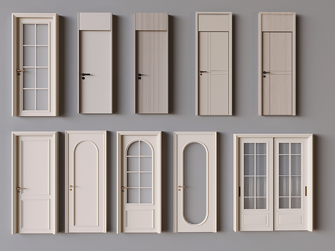 Cream Style swing door, top door, kitchen and bathroom door