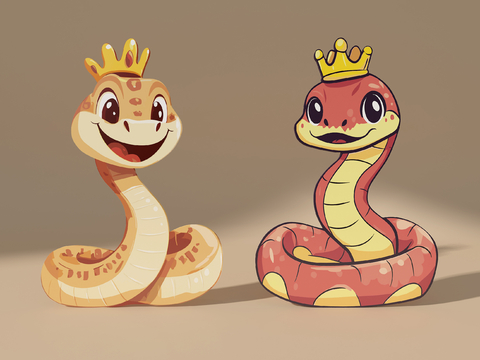 Cartoon snake wall decoration