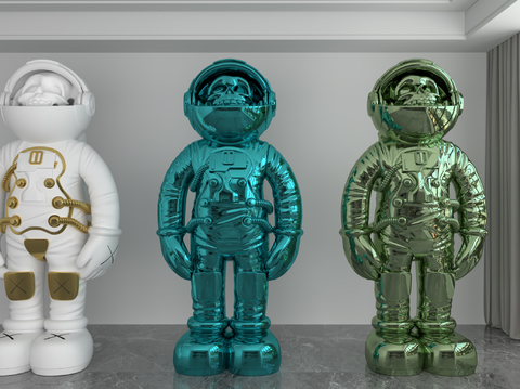 Laser Astronaut Cartoon Ornaments