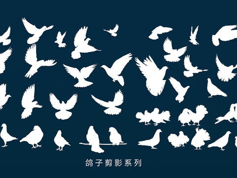 Birds Pigeon Silhouette Wall Decorations Wall Sticker