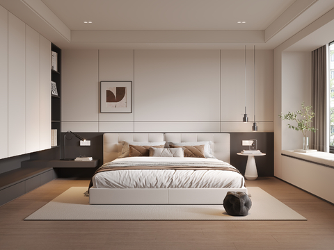 Modern Minimalist Bedroom Master Bedroom Without Main Lamp