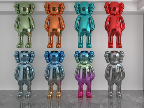 Kaws Doll Laser Art Toy Ornaments