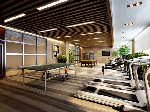 Modern Fitness Club Billiard Room