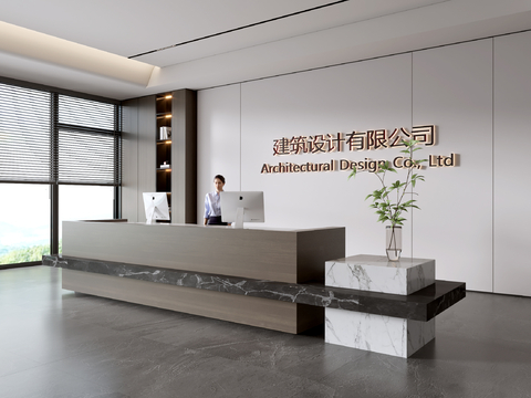 Modern Company Reception Area