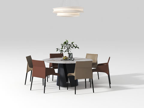 Round Dining Table and Chair