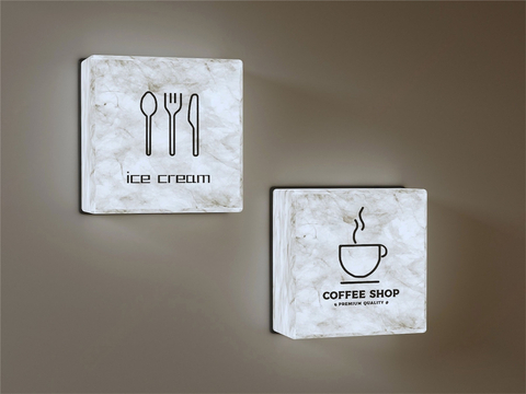 Modern DuPont Paper Light Box Coffee Shop Light Box