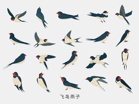 Spring Swallow Wall Decorative Wall Stickers Illustration