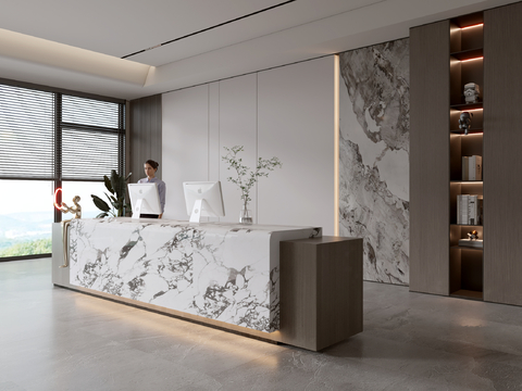 Modern Company Reception Area