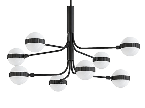 Modern multi-head chandelier