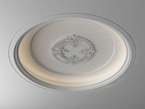 European-style ceiling round plaster lamp panel