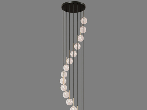 Small ball chandelier