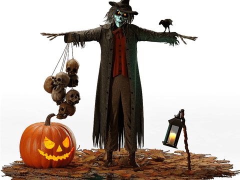 Scarecrow Landscape Halloween Decorative Sick