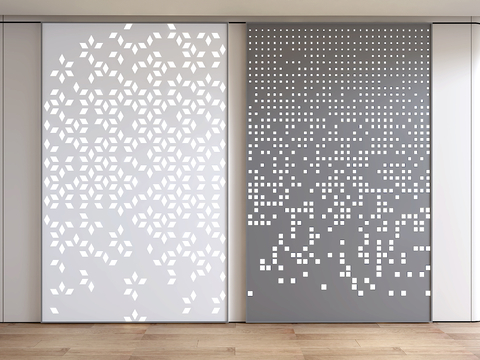 Punched aluminum plate luminous panel Wall