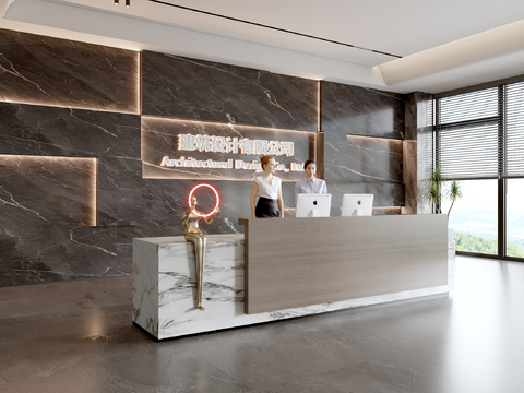 Modern Company Reception Area