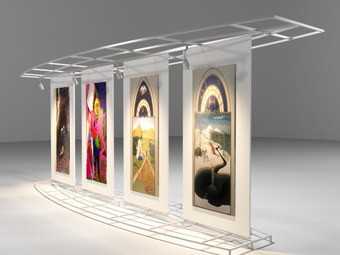 Art painting exhibition frame easel